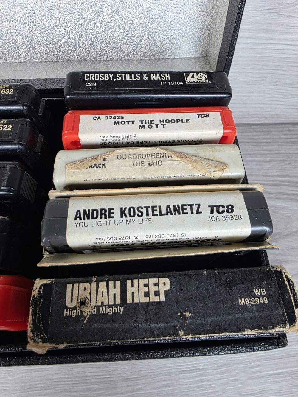 Vtg Ampak 15 8-Track Tape Case Classic Rock The Who CSN Uriah Heep Doobie SU3